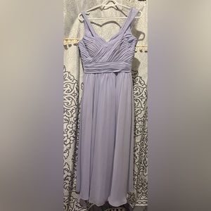 Off the shoulder purple gown